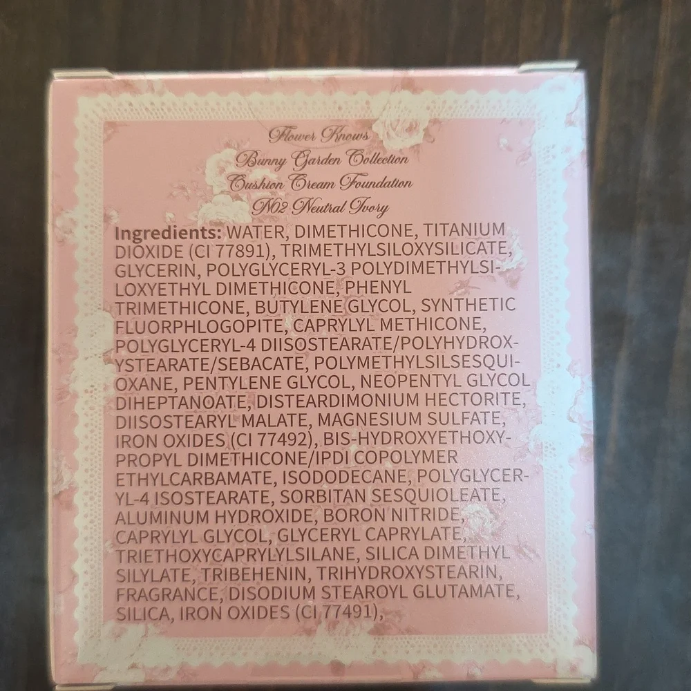 Flower Knows Bunny garden collection. Cushion cream foundation N02 Neutral Ivory - Picture 6 of 11